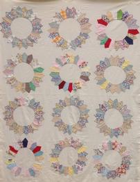 Vintage Dresden Feed Sack Quilt Top