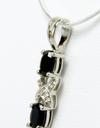 Black Sapphire and Diamond Necklace //128