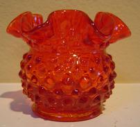 Small Red Fenton Vase 202//183