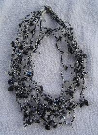 Black, Gray and Clear Necklace 202//280
