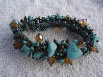 Turquoise and Brown Bracelet 202//152