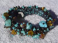 Turquoise and Gold Bracelet 202//151