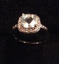 Blue Topaz and Diamond Ring - Size 7 202//220