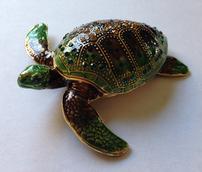 Turtle Jeweled Trinket Box 202//172