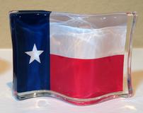 Glass Texas Flag Figurine 202//160