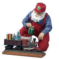 Kurt Adler Fabriche Santa with Lionel Steam Locomotive 202//202