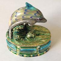 Fitz & Floyd Dolphin Box from the Guild Collection 202//204