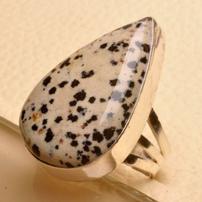 dalmation jasper and sterling silver size 7 202//202