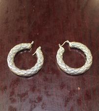 Large Silver Hoop Earrings //225
