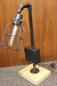 Hand crafted black pipe lamp 187//280