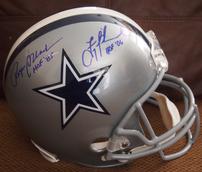 Staubach and Aikman Signed Helmet 202//172