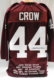 John David Crow Autographed Aggies Stat Jersey //280
