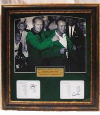 Jack Nicklaus & Arnold Palmer Autographed Masters Scorecards //231