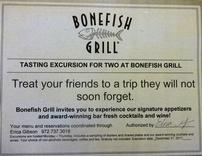 Tasting Excursion for Two at Bonefish Grill 202//156