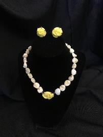 Mariquita Masterson necklace and earrings in yellow 202//269