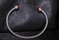 Silvertone Rope Cuff Bracelet 202//135