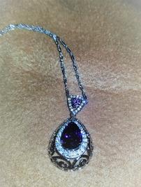 Amethyst and White Topaz Necklace 202//269