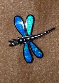 Fire Opal Dragonfly Necklace 201//280