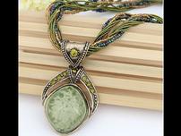 Olive Green Bohemian Necklace 202//152