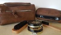 Leatherette Travel Bag and Shoe Shine Kit 202//118