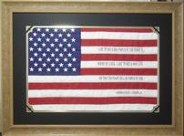 American Flag With Lincoln Quote Embroderied 202//149