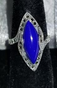 Lapis With Marcasite Ring 183//280