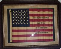 "Liberty in Motion" American Flag with Embroderied "Star Spangled Banner" Phrase 202//161