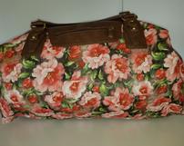 Floral Duffel Bag with Leather Handles 202//161