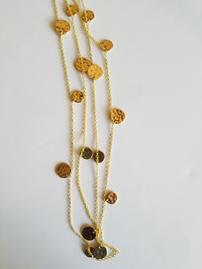 Attractive Heavily Layered Gold Coin Necklace 202//269