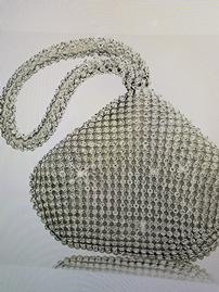 Silver and Crystal Triangle Evening Bag 202//269