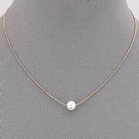 Gold Dainty Elegant Pearl Necklace 202//202