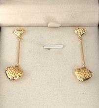 18k Gold Heart Earrings  202//220