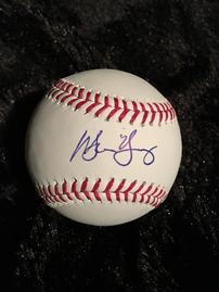 Michael Young Autographed Baseball //269