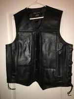 Leather Motorcycle Vest //151