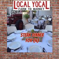 Steak dinner for 4 at the Local Yocal in historic Mckinney //202