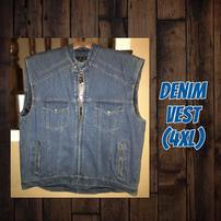 Denim Vest (4XL) Men's, Motorcyle //202
