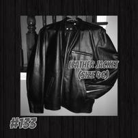 Leather Jacket - Men's Black Leather Motorcycle Jacket Size 46 //202